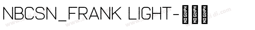NBCSN_Frank Light字体转换